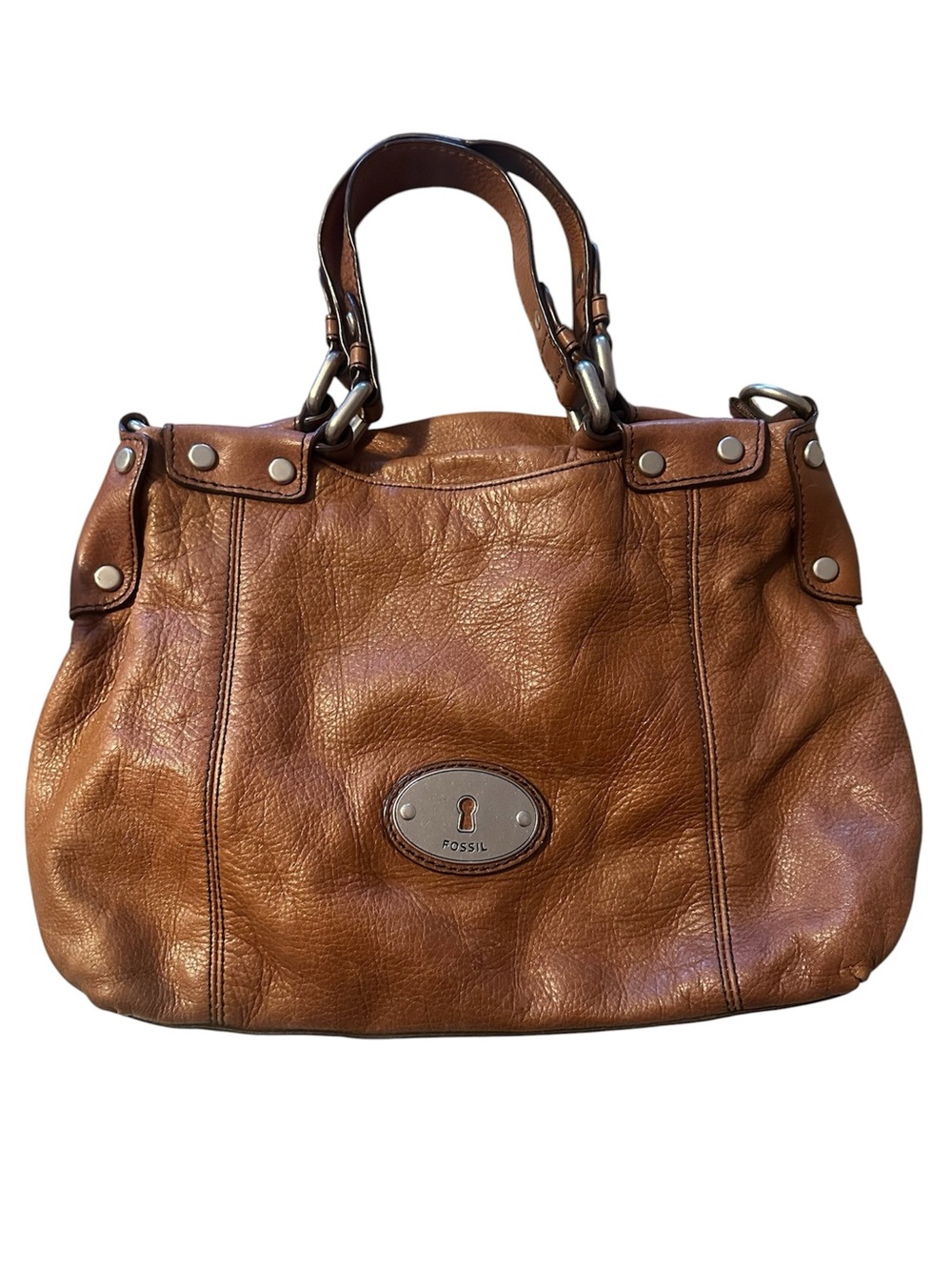RARE Fossil Maddox Satchel Leather Y2K Bag October 2011